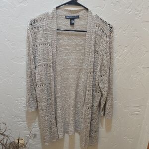 United States Sweaters Beige Open-Front Cardigan